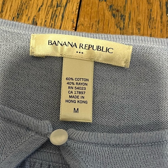 🩵 BANANA REPUBLIC - blue knit Medium - Picture 2 of 6